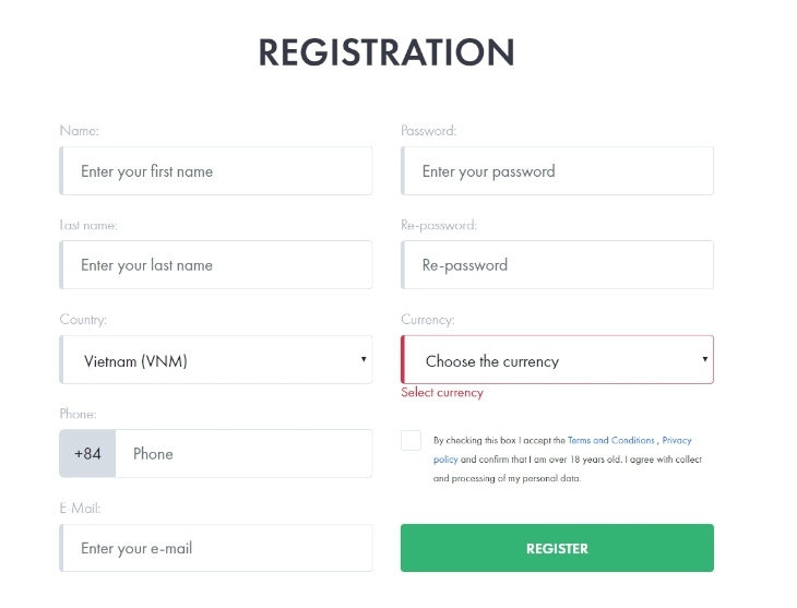 FinmaxFX registration