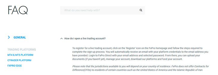 FxPro FAQs