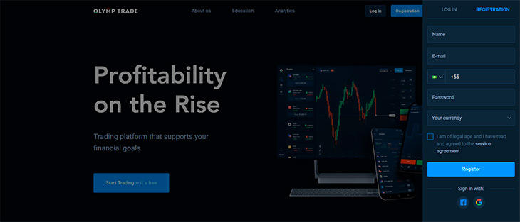 OlympTrade registration