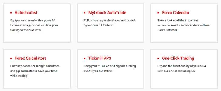 Tickmill trading tools